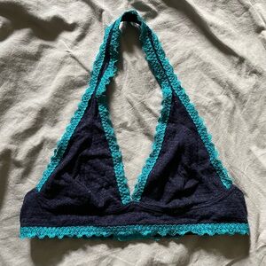 Free People Lace Halter Bralette